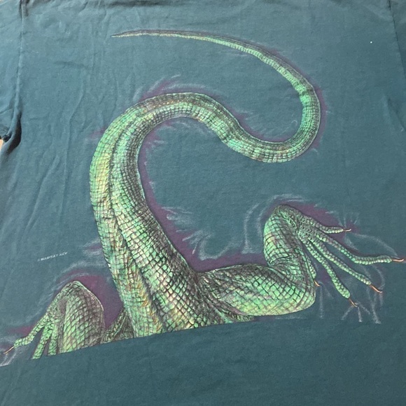 90s vintage iguana MEGA print tee in size XL - Picture 5 of 8